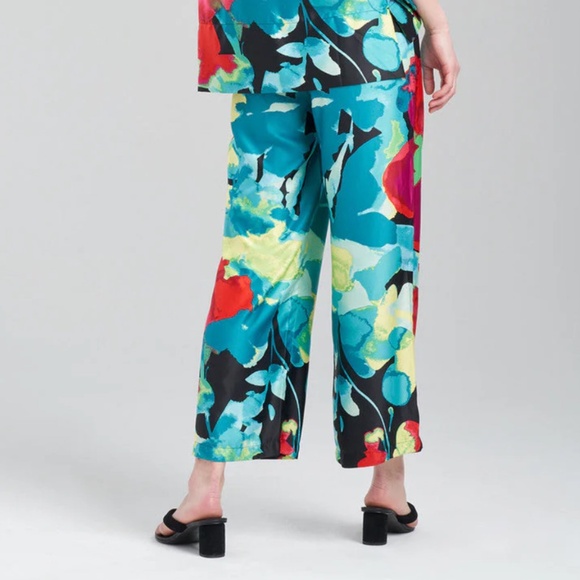 New Satin Natori Suisai Lounge Pant - M - Picture 2 of 7